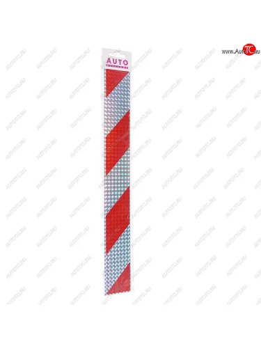 Наклейка виниловая светоотражающая Зебра кубики 5х38см серебро голография комплект (2шт.) AUTOSTIC AUTOSTICKERS 00498023045