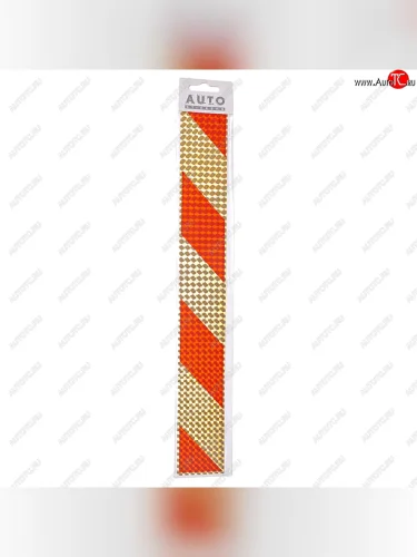 Наклейка виниловая светоотражающая Зебра кубики 5х38см золото голография комплект (2шт.) AUTOSTICK AUTOSTICKERS 00499023052