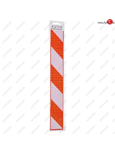 Наклейка виниловая светоотражающая Зебра кубики 5х38см красный голография комплект (2шт.) AUTOSTIC AUTOSTICKERS 00500023069