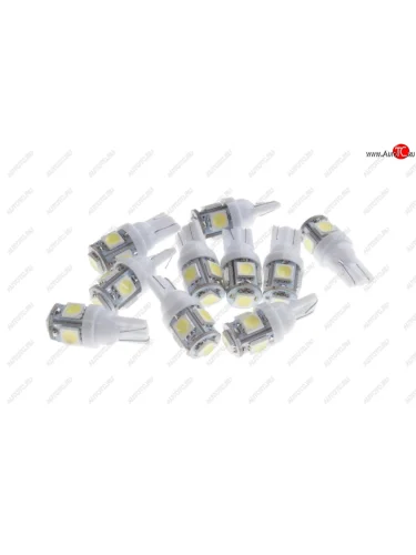 Лампа светодиодная 12V W5W T10 W2.1x9.5d 6000K 5 SMD 5050 White MEGA ELECTRIC MEGA ELECTRIC 010714w