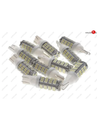 Лампа светодиодная 12V W5W T10 W2.1x9.5d 6000K 54 SMD 3258 White MEGA ELECTRIC MEGA ELECTRIC 010854w
