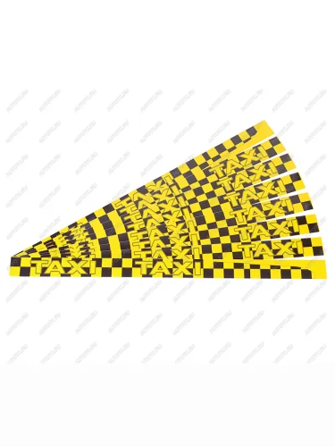 Наклейка-знак виниловая Taxi 6.6х100см желто-черная комплект (8шт.) AUTOSTICKERS AUTOSTICKERS 02873027180