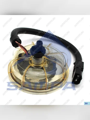 Стакан VOLVO фильтра топливного водосборный с обогревом (разъем плоский) SAMPA SAMPA 034.305