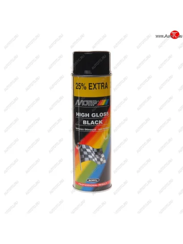 Краска черная глянцевая аэрозоль 500мл MOTIP MOTIP 04005ig