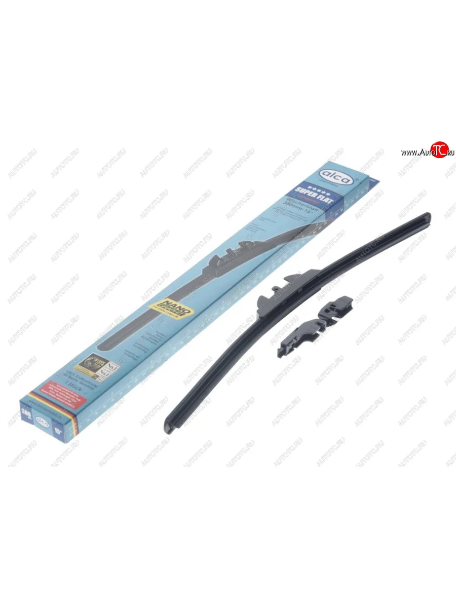 Щетка стеклоочистителя 380мм беcкаркасная (крепление крючок) Super Flat Graphit ALCA ALCA 045000 ALCA 045000  в Керчи Республика Крым