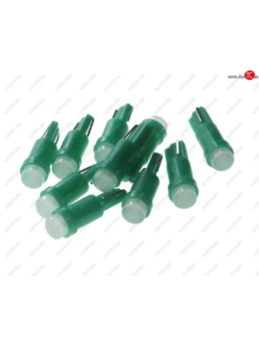 Лампа светодиодная 12V T5 W2x4.6d COB Green MEGA ELECTRIC MEGA ELECTRIC 05012g