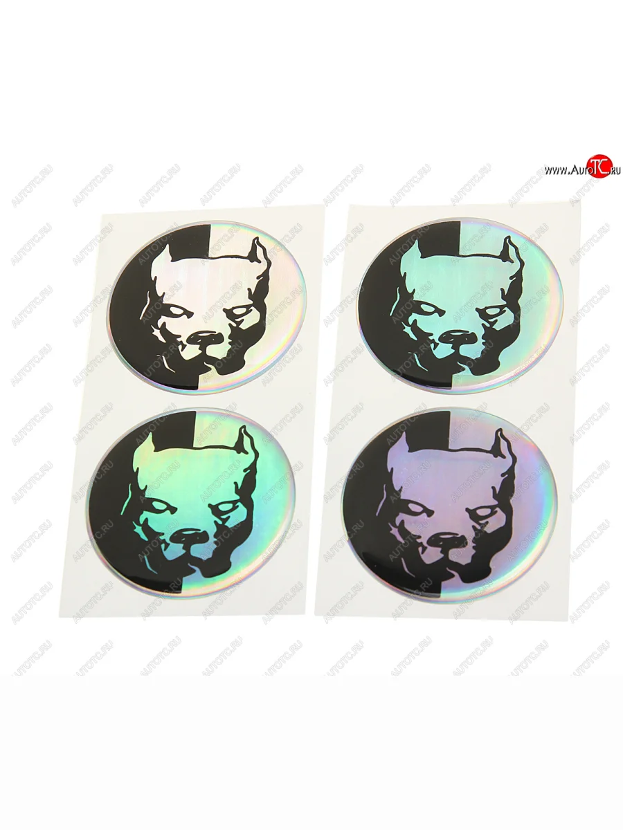 Эмблема диска колесного Pitbul негатив (6см) комплект 4шт. AUTOSTICKERS AUTOSTICKERS 071879  в Керчи Республика Крым