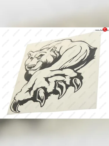 Наклейка виниловая вырезанная Медведь 23х25см черная AUTOSTICKERS AUTOSTICKERS 073040