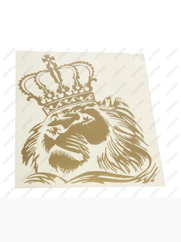 Наклейка виниловая вырезанная Лев корона (царь) 18х20см золото AUTOSTICKERS AUTOSTICKERS 080673