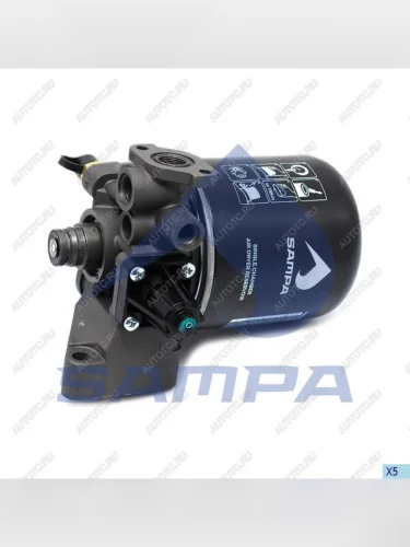 Осушитель воздуха DAF MERCEDES Actros (12бар.,с отопителем,с штуцером подкачки) в сборе SAMPA SAMPA 094.110-01