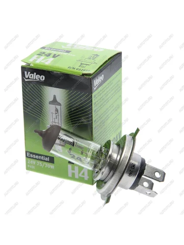 Лампа 24V H4 7570W P43t-38 3200K (1шт.) Essential VALEO VALEO 032939