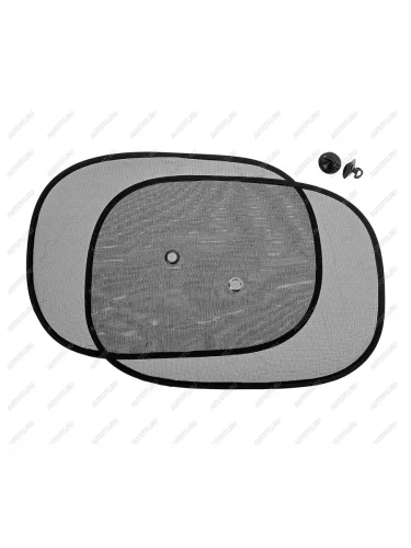 Шторка автомобильная для боковых стекол 44х36см присоска черная 2шт. NOVA BRIGHT NOVA BRIGHT 05268