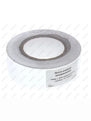 Лента клейкая алюминиевая 48ммх50м армированная серебро TECHROLL TECHROLL 059171184