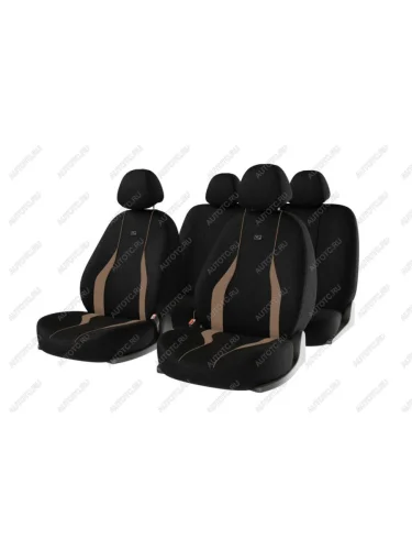 Авточехлы универсальные полиэстер черно-бежевые (11 предм.) Neon CARFASHION CARFASHION 10006