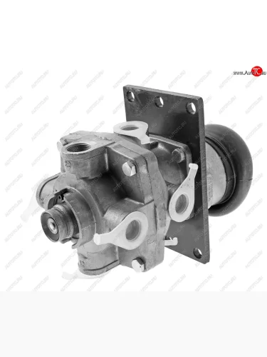 Кран ЗИЛ,КАМАЗ,МАЗ тормозной 2-х секционный с рычагом, с креплением под шумоглушитель РААЗ РААЗ 100-3514008-10