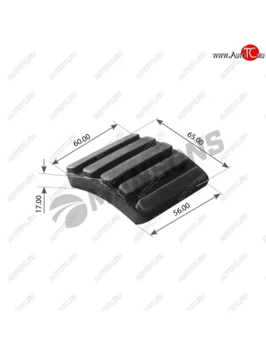 Накладка педали SCANIA сцепления,тормоза (65х60х12) MANSONS MANSONS 100.510