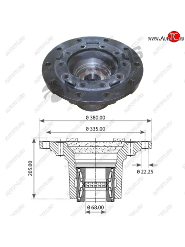 Ступица SCANIA 4 series передняя (с подшипником) MANSONS MANSONS 100.567