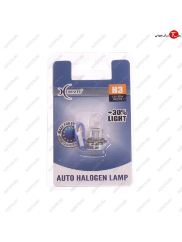 Лампа 12V H3 55W PK22s +30% 3200К блистер (1шт.) XENITE XENITE 1007088