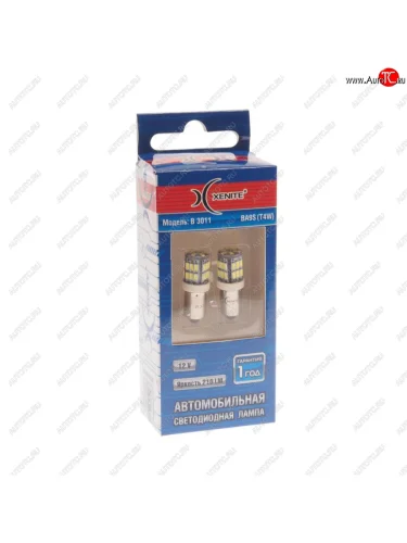 Лампа светодиодная 12V Т4W 0.5W BA9S белая блистер (2шт.) XENITE XENITE 1009544