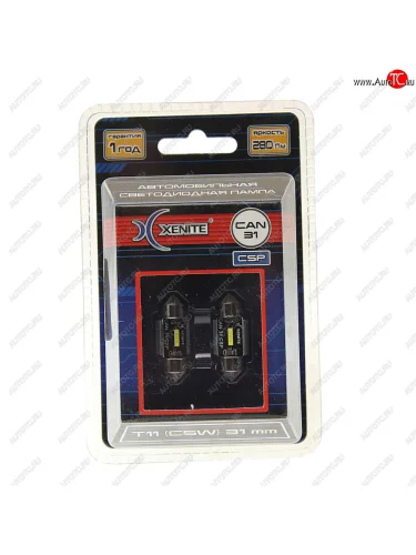 Лампа светодиодная 12V C5W SV8.5-8 31мм двухцокольная блистер (2шт.) XENITE XENITE 1009615