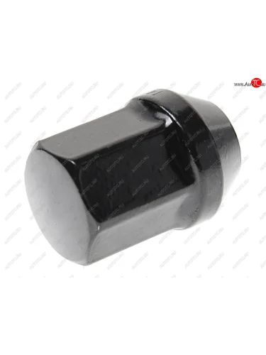 Гайка колеса М14х1.5х38 конус закрытая ключ 22мм черная RACING RACING 101091