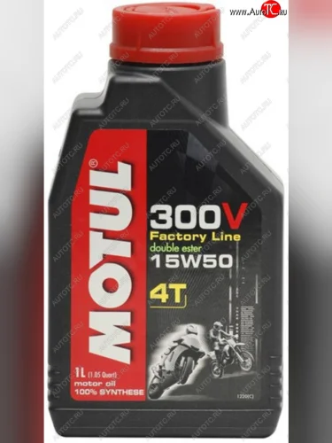 Масло моторное для 4-х тактных двигателей 300V 4T FL ROAD RACING 15W50 синт.1л MOTUL MOTUL 104125