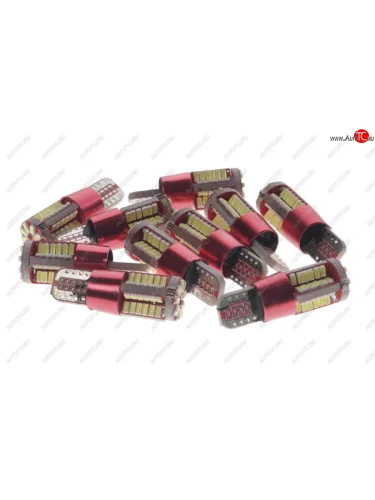 Лампа светодиодная 1224V W5W T10W W2.1x9.5d 6000K 57 SMD линза с обманкой White MEGA ELECTRIC MEGA ELECTRIC 10570