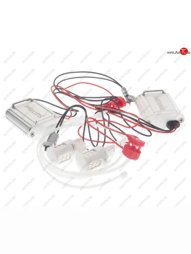 Лампа светодиодная 12V WY21W W3-16q бесцокольная желтая (2шт.) с обманкой CANbus PHILIPS PHILIPS 11065ulax2