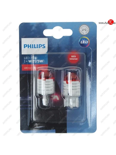 Лампа светодиодная 12V W215W W3x16q блистер (2шт.) LED Red Ultinon Pro3000 PHILIPS PHILIPS 11066u30r-2бл