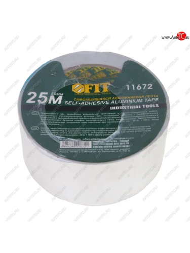 Лента клейкая алюминиевая 50ммх25м FIT FIT 11672 FIT 11672