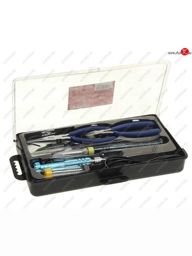 Набор для пайки (USB паяльник 8Вт,кусачки,тонкогубцы,подставка,припой,отвертка) REXANT REXANT 12-0168