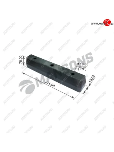 Буфер SCHMITZ полуприцепа парковочный 375х65х68мм MANSONS MANSONS 120.410