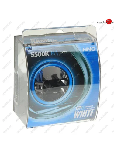 Лампа 12V H1 55W P14.5s 5500К бокс (2шт.) Super White HNG HNG 12155sw2