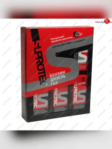 Композиция для двигателя АКТИВ ПЛЮС бензин газ дизель 3шт.+АКТИВ РЕГУЛЯР 1шт. набор СУПРОТЕК СУПРОТЕК 122950