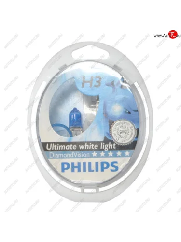Лампа 12V H3 55W PK22s 5000K бокс (2шт.) Diamond Vision PHILIPS PHILIPS 12336dvs2