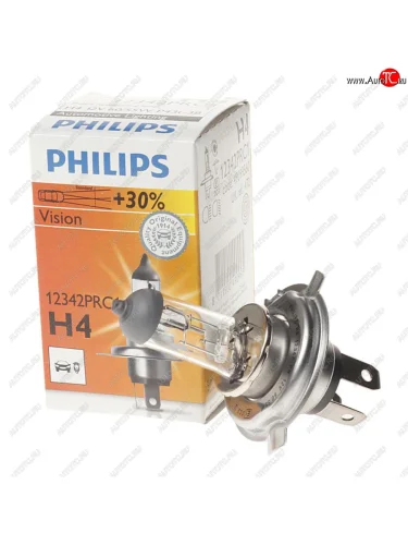 Лампа 12V H4 6055W P43t +30% Premium PHILIPS PHILIPS 12342prc1