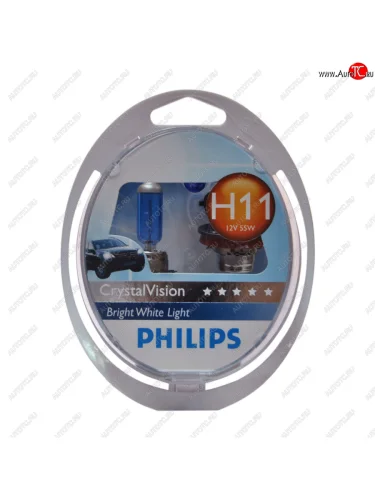 Лампа набор 12V H11 55W + W5W/T105 PGJ19-2 бокс (2шт.+2шт.) Crystal Vision PHILIPS PHILIPS 12362cvsm PHILIPS 12362cvsm