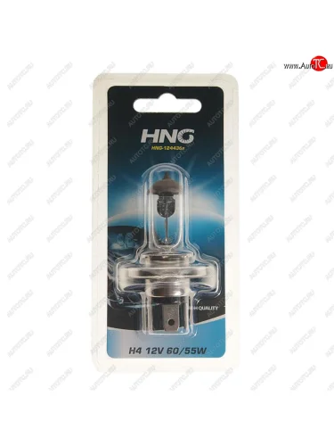 Лампа 12V H4 6055W P43t-38 блистер (1шт.) Long Life HNG HNG 12443бл