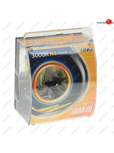 Лампа 12V H4 6055W P43t 3000К бокс (2шт.) Golden Eye HNG HNG 12443ge2