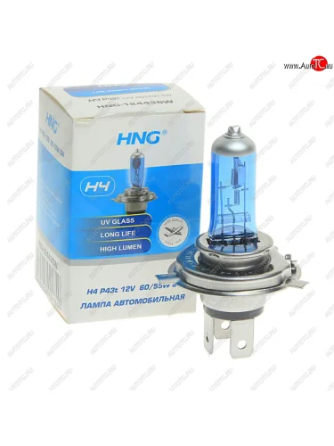 Лампа 12V H4 6055W P43t Super White HNG HNG 12443sw