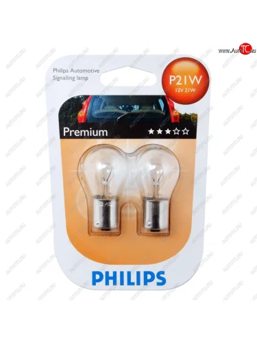 Лампа 12V P21W BA15s блистер (2шт.) PHILIPS PHILIPS 12498b2