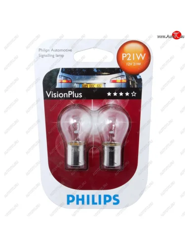 Лампа 12V P21W BA15s +60% блистер (2шт.) VisionPlus PHILIPS PHILIPS 12498vpb2