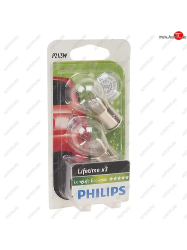 Лампа 12V P215W BAY15d блистер (2шт.) Long Life Eco Vision PHILIPS PHILIPS 12499llecob2