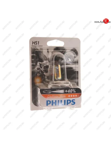 Лампа 12V HS1 35/35W PX43t +40% блистер (1шт.) City Vision Moto PHILIPS PHILIPS 12636ctvbw PHILIPS 12636ctvbw