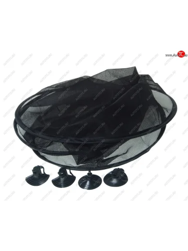 Шторка автомобильная для заднего стекла 100х50см присоска черная NOVA BRIGHT АРМИНА 12656