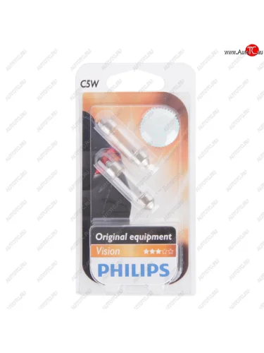 Лампа 12V C5W SV8.5-8 блистер (2шт.) PHILIPS PHILIPS 12844b2