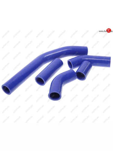 Патрубок ГАЗ-3302 Бизнес дв.УМЗ-4213,4216 (107 л.с) радиатора комплект 5шт. синий силикон MEGAPOWER MEGAPOWER 130-17-001