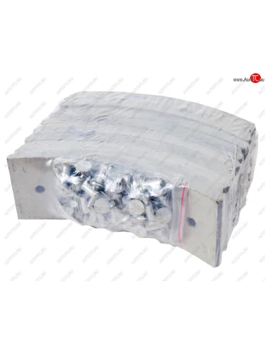 Накладка тормозной колодки ЗИЛ-4331-33 передней сверленая расточенная компл. 8шт.с заклепками АККОР АККОР 133-3501105-ср