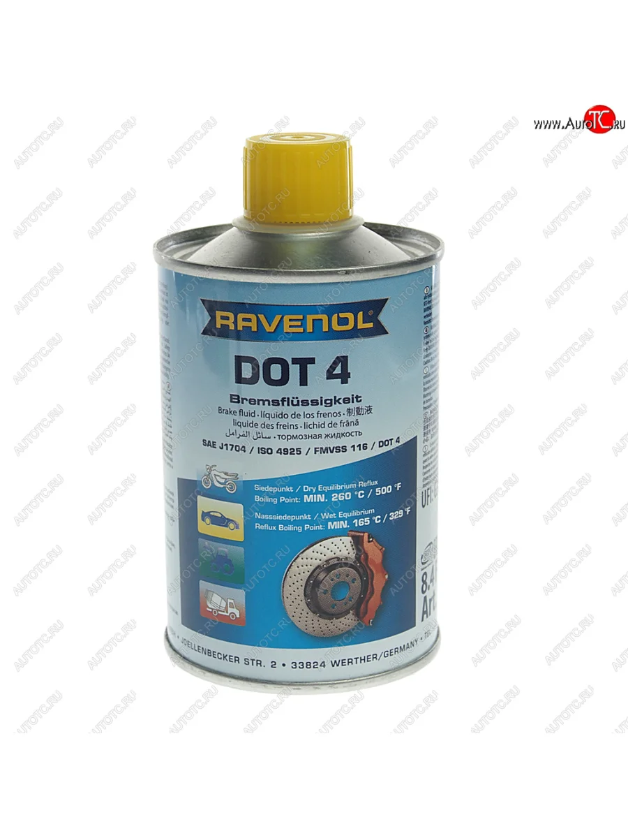 Жидкость тормозная DOT-4 0.25л RAVENOL RAVENOL 1350601-250 с доставкой в г. Кемерово