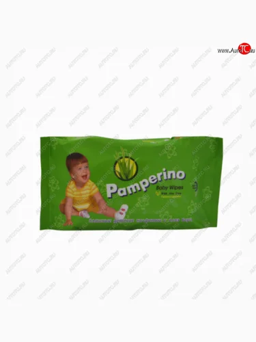 Салфетка влажная детская 25х15см в мягкой упаковке 80шт. PAMPERINO АВАНГАРД 15308